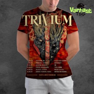 Trivium Poster In UK And EU Summer Tour 2025 Dates List All Over Print Shirt