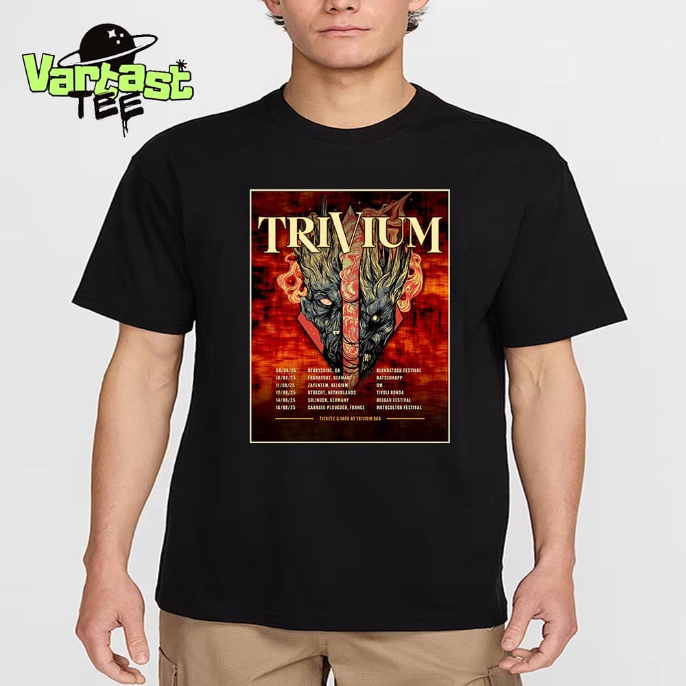 Trivium Poster In UK And EU Summer Tour 2025 Dates List Essential T-Shirt Trivium Poster In UK And EU Summer Tour 2025 Dates List Essential T-Shirt