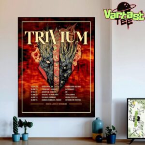 Trivium Poster In UK And EU Summer Tour 2025 Dates List Home Decor Wall Art Poster Canvas