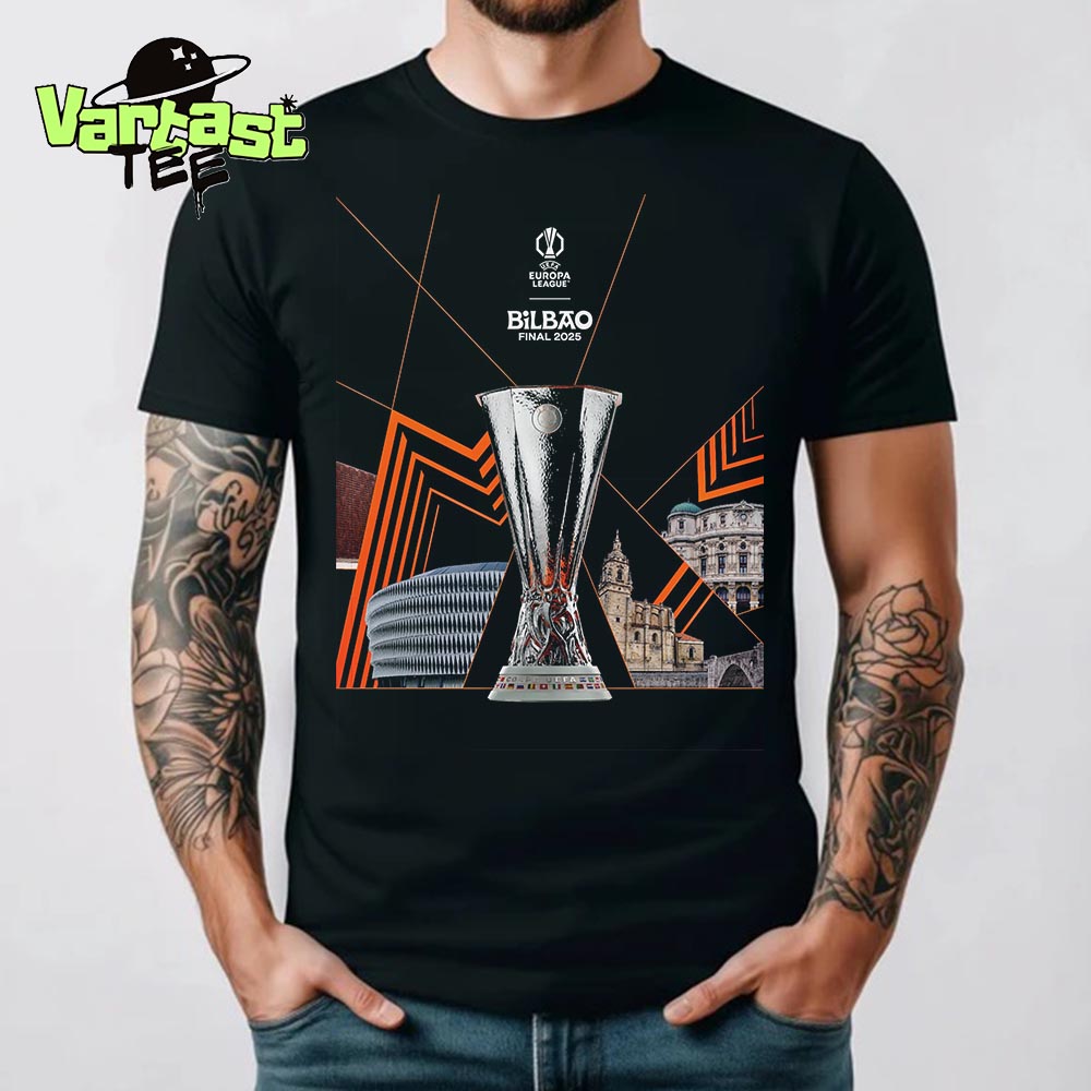 UEFA Europa League Bilbao Final 2025 Poster Unisex T-Shirt UEFA Europa League Bilbao Final 2025 Poster Unisex T-Shirt