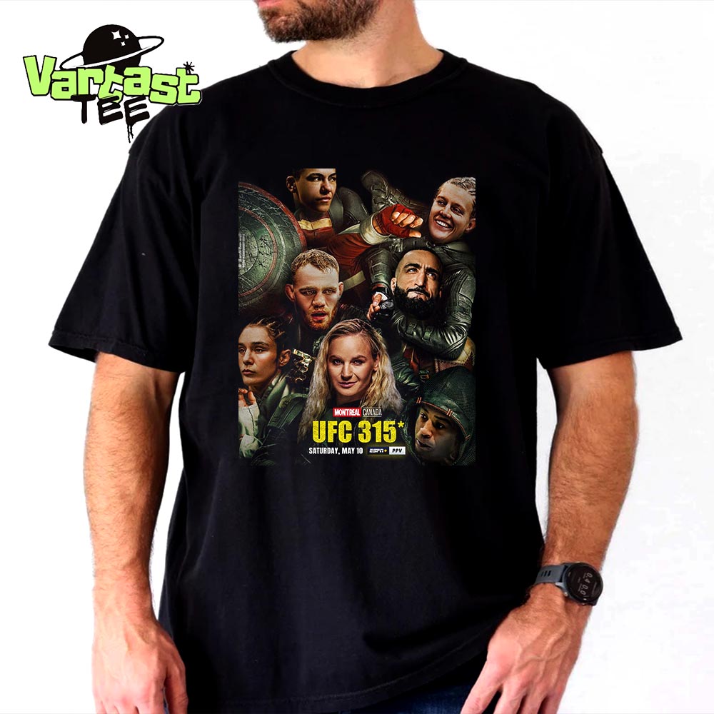 UFC 315 Official Poster In Montreal CA For A Massive Night Of Fights Unisex T-Shirt UFC 315 Official Poster In Montreal CA For A Massive Night Of Fights Unisex T-Shirt