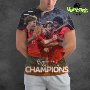 2025 UEFA U17 Euro Championship Champions Are U17 Portugal All Over Print T-Shirt