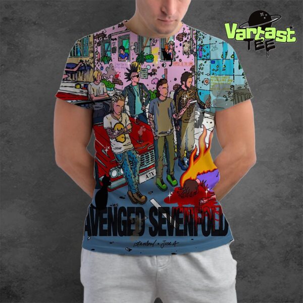 Avenged Sevenfold Live Show Poster At Life Park In Istanbul TNK On June 4th 2025 All Over Print Shirt