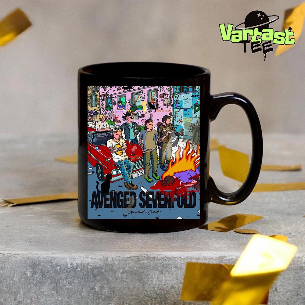 Avenged Sevenfold Live Show Poster At Life Park In Istanbul TNK On June 4th 2025 Coffee Mug Avenged Sevenfold Live Show Poster At Life Park In Istanbul TNK On June 4th 2025 Coffee Mug