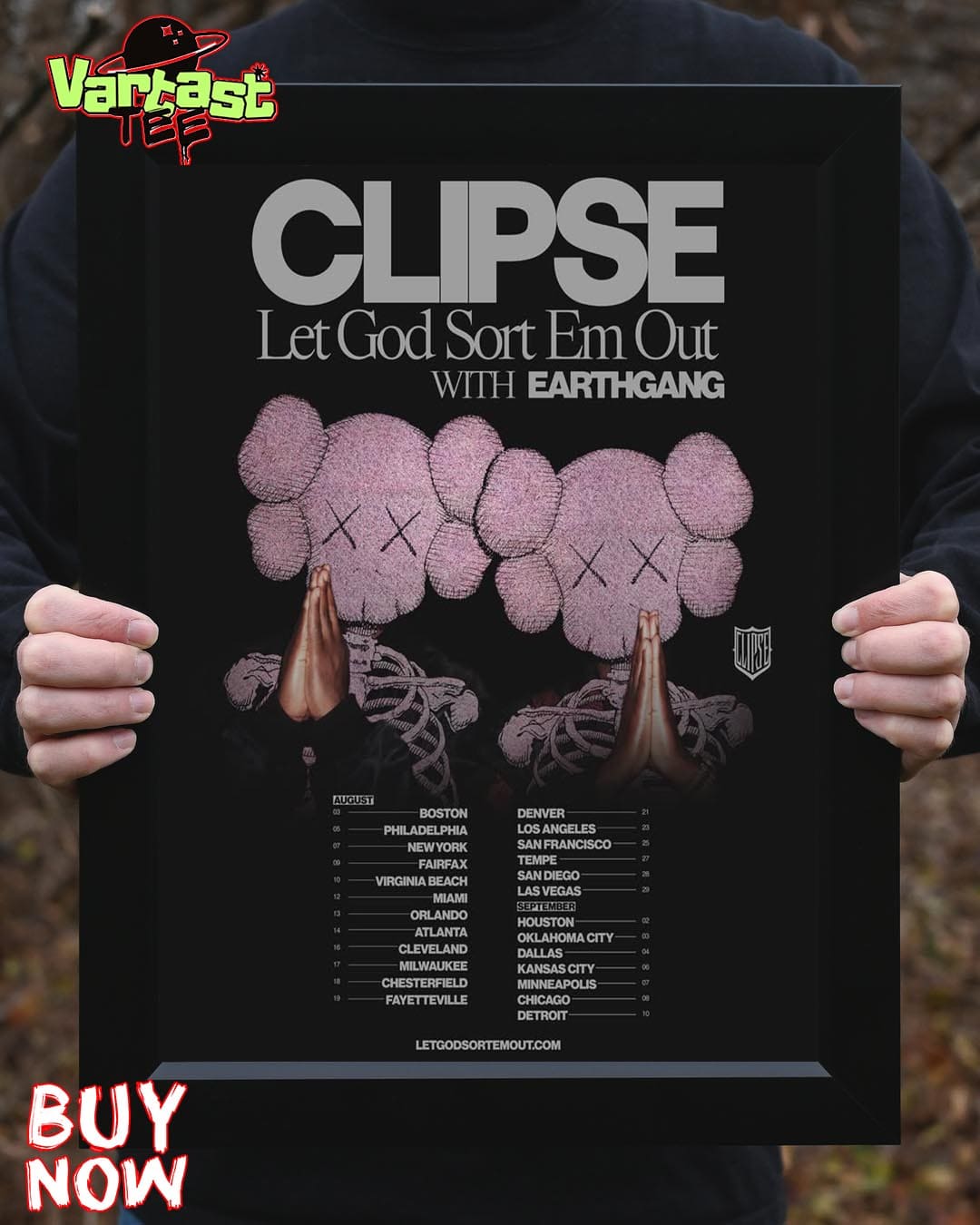 Clipse x KAWS Let God Sort Em Out With EarthGang Dates List For August And September 2025 Home Decor Poster Canvas Clipse x KAWS Let God Sort Em Out With EarthGang Dates List For August And September 2025 Home Decor Poster Canvas