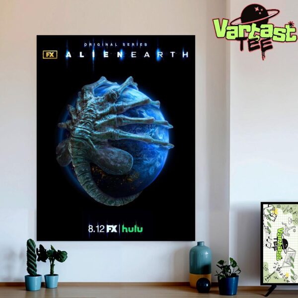 FX Original Series Alien Earth 2025 Official Poster Premiering August 12th On Hulu Home Decor Poster Canvas