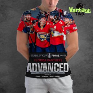 Florida Panthers Advanced The 2025 Stanley Cup Final For 3rd Straight Year All Over Print T-Shirt