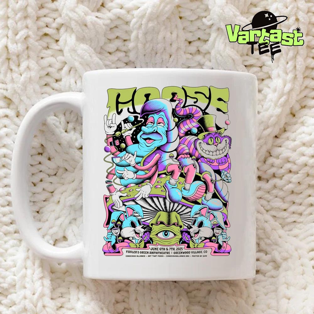 Goose And Conscious Alliance Art That Feeds Live Show Poster At Fiddlers Green Amphitheatre In Greenwood Village CO On June 6-7 2025 Coffee Mug Goose And Conscious Alliance Art That Feeds Live Show Poster At Fiddlers Green Amphitheatre In Greenwood Village CO On June 6-7 2025 Coffee Mug