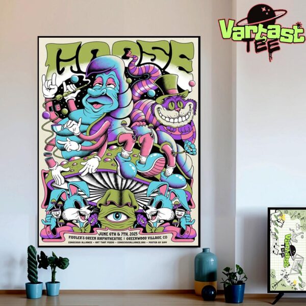 Goose And Conscious Alliance Art That Feeds Live Show Poster At Fiddlers Green Amphitheatre In Greenwood Village CO On June 6-7 2025 Home Decor Poster Canvas