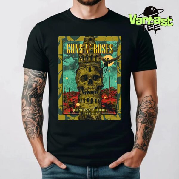 Guns N Roses Live Show Poster Summer 2025 World Tour At Tupras Stadium In Istanbul TNK On June 2nd 2025 Essential T-Shirt