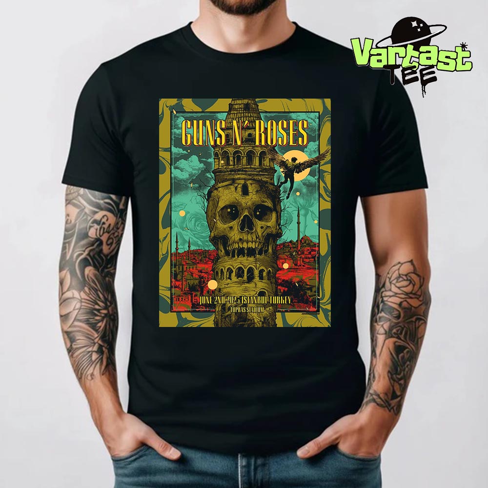 Guns N Roses Live Show Poster Summer 2025 World Tour At Tupras Stadium In Istanbul TNK On June 2nd 2025 Essential T-Shirt Guns N Roses Live Show Poster Summer 2025 World Tour At Tupras Stadium In Istanbul TNK On June 2nd 2025 Essential T-Shirt