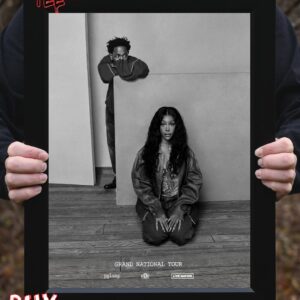 Kendrick Lamar And SZA 2025 Grand National Tour Home Decor Poster Canvas