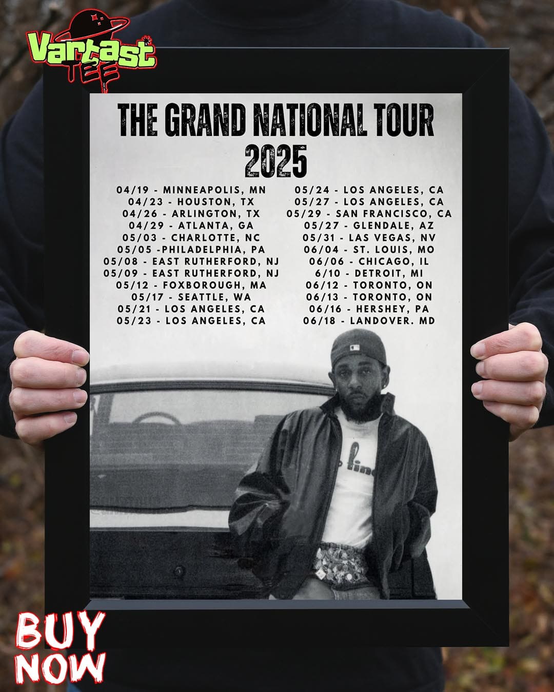 Kendrick Lamar And SZA Grand National Tour 2025 In US Dates List Home Decor Poster Canvas Kendrick Lamar And SZA Grand National Tour 2025 In US Dates List Home Decor Poster Canvas