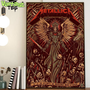 Metallica M72 Atlanta The Venue World Tour 2025 Poster At Mercedes-Benz Stadium In Atlanta GA On June 3rd 2025 Home Decor Poster Canvas