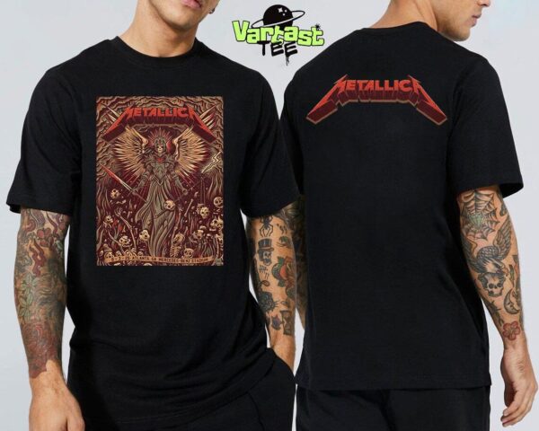 Metallica M72 Atlanta The Venue World Tour 2025 Poster At Mercedes-Benz Stadium In Atlanta GA On June 3rd 2025 Two Sided Classic T-Shirt