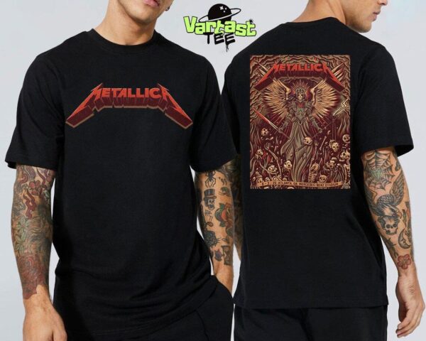 Metallica M72 Atlanta The Venue World Tour 2025 Poster At Mercedes-Benz Stadium In Atlanta GA On June 3rd 2025 Two Sides Unisex T-Shirt