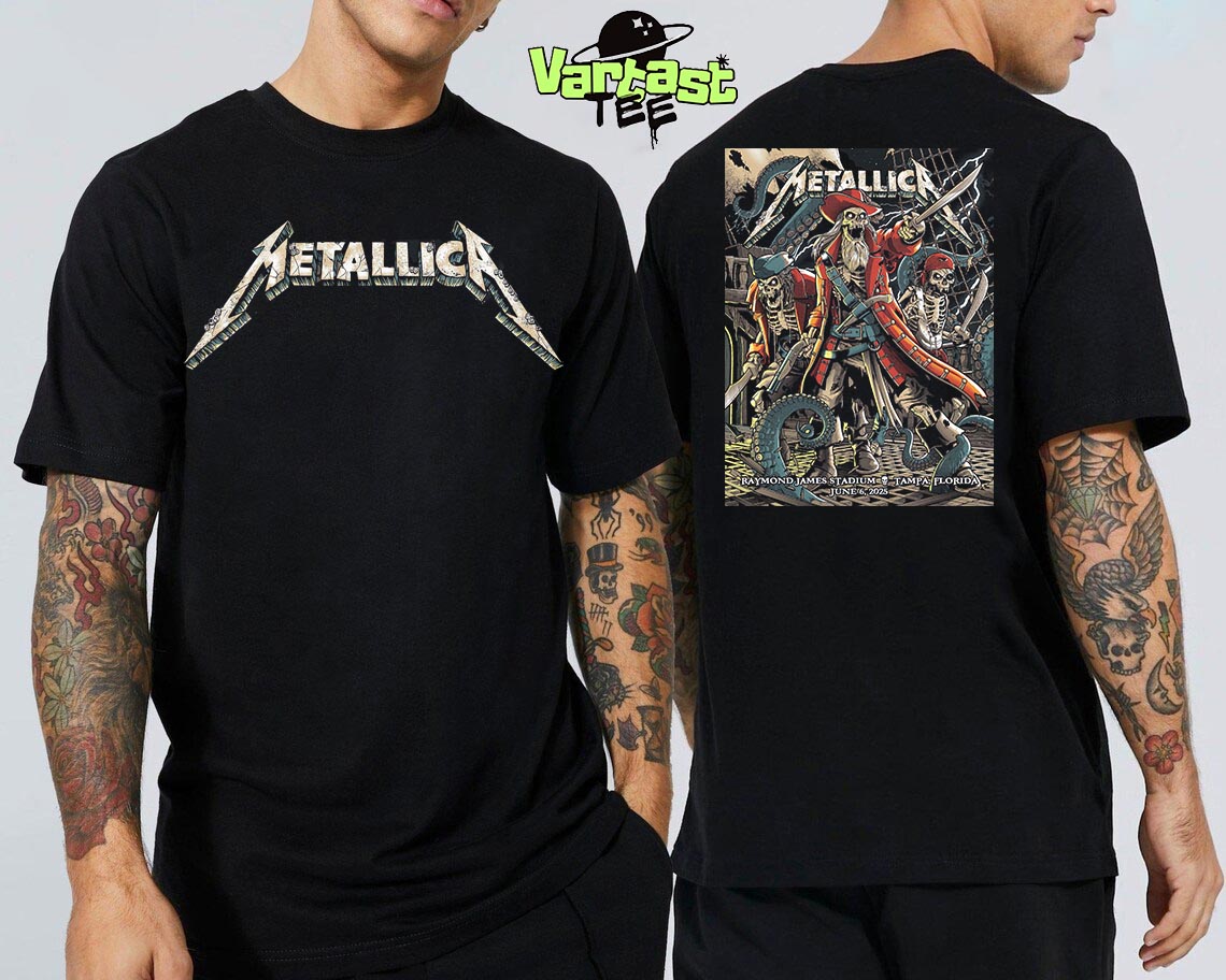 Metallica M72 Tampa 2025 World Tour Poster Show Tonight At Raymond James Stadium In Tampa FL On June 6th 2025 Two Sided Classic T-Shirt Metallica M72 Tampa 2025 World Tour Poster Show Tonight At Raymond James Stadium In Tampa FL On June 6th 2025 Two Sided Classic T-Shirt