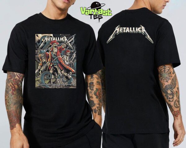 Metallica M72 Tampa 2025 World Tour Poster Show Tonight At Raymond James Stadium In Tampa FL On June 6th 2025 Two Sides Unisex T-Shirt