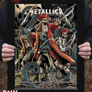 Metallica M72 Tampa 2025 World Tour Poster Show Tonight At Raymond James Stadium In Tampa FL On June 6th 2025 Wall Decor Poster Canvas