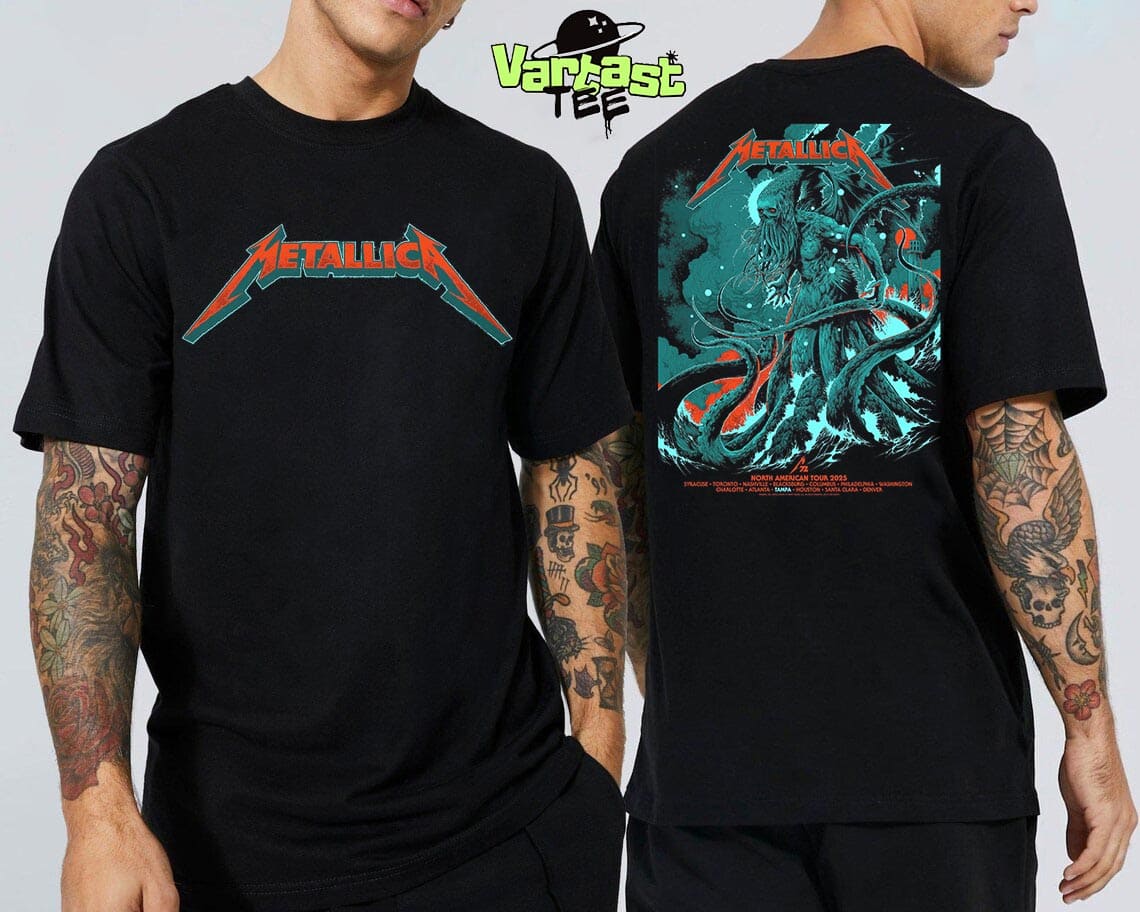 Metallica M72 Tampa Pop-Up Shop Poster The Venue For M72 North American Tour 2025 At Raymond James Stadium In Tampa FL On June 6-8 2025 Two Sides Classic T-Shirt Metallica M72 Tampa Pop-Up Shop Poster The Venue For M72 North American Tour 2025 At Raymond James Stadium In Tampa FL On June 6-8 2025 Two Sides Classic T-Shirt