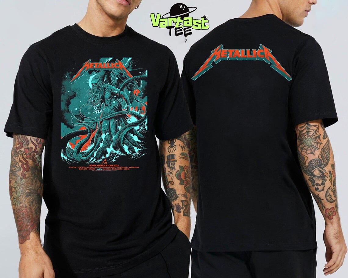 Metallica M72 Tampa Pop-Up Shop Poster The Venue For M72 North American Tour 2025 At Raymond James Stadium In Tampa FL On June 6-8 2025 Two Sides Unisex T-Shirt Metallica M72 Tampa Pop-Up Shop Poster The Venue For M72 North American Tour 2025 At Raymond James Stadium In Tampa FL On June 6-8 2025 Two Sides Unisex T-Shirt
