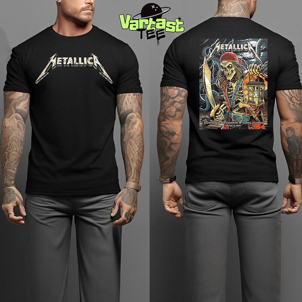 Metallica M72 Tampa World Tour 2025 Tonight Poster The Venue At Raymond James Stadium In Tampa FL On June 8th 2025 Two Sides Unisex T-Shirt Metallica M72 Tampa World Tour 2025 Tonight Poster The Venue At Raymond James Stadium In Tampa FL On June 8th 2025 Two Sides Unisex T-Shirt