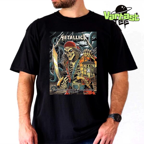 Metallica M72 Tampa World Tour 2025 Tonight Poster The Venue At Raymond James Stadium In Tampa FL On June 8th 2025 Unisex T-Shirt