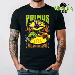 Primus Tonights Live Show Poster At Xcel Energy Center In St Paul MN On June 1st 2025 Essential T-Shirt