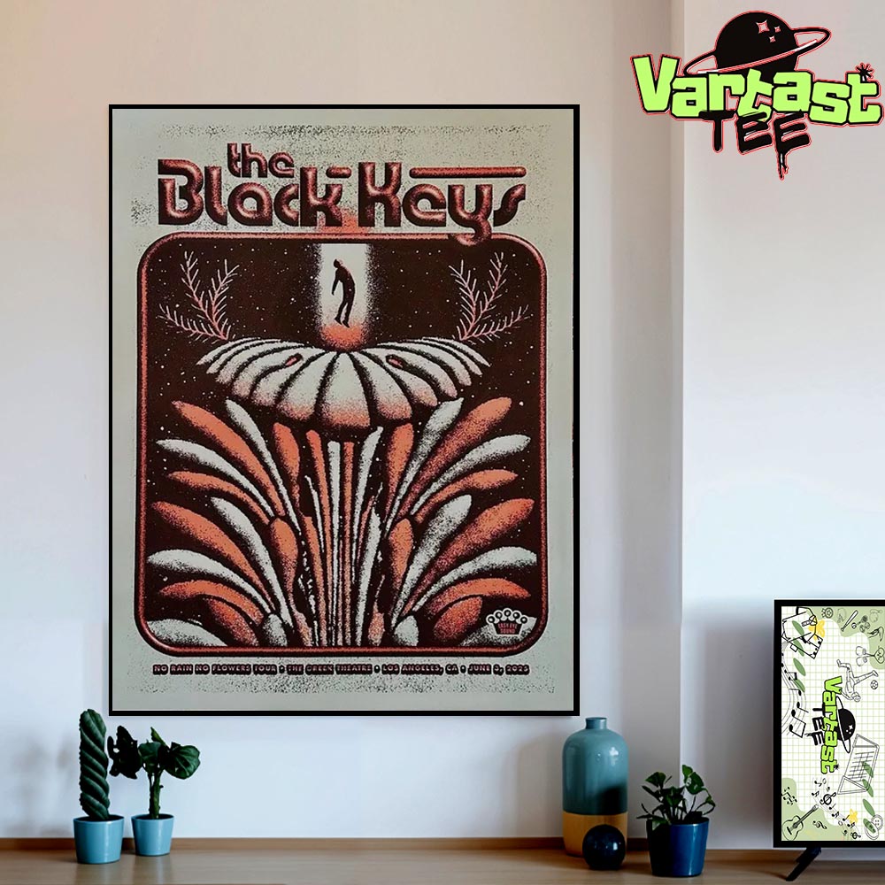 The Black Keys No Rain No Flowers Tour 2025 At The The Greek Theatre In Los Angeles CA On June 3rd 2025 Home Decor Poster Canvas The Black Keys No Rain No Flowers Tour 2025 At The The Greek Theatre In Los Angeles CA On June 3rd 2025 Home Decor Poster Canvas